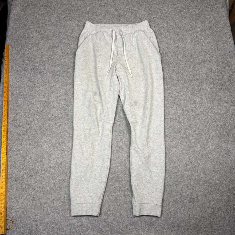 Lululemon City Sweat Jogger Pants Mens Medium Grey Heathered Tapered Athletic